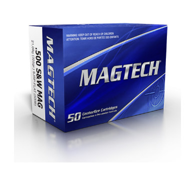 MAGTECH AMO 500 S&W LIGHT LOADING 325GR SJSP 20-RD ( 25 BOXES PER CASE )