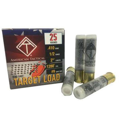 American Tactical Inc ATI TARGET LOAD AMO .410GA #9 1/2 OZ 2.5" 250RD CASE