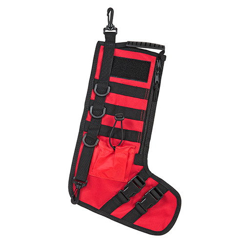 Ncstar NC STAR TACTICAL STOCKING HOLIDAY W/ HANDLE RED AND BLACK 15"X10.5"X6.5"