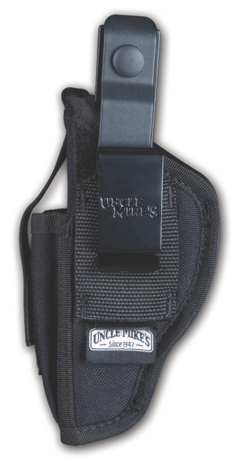 UNCLE MIKES/REVELYST Uncle Mike's 70020 Sidekick Hip Holster IWB/OWB Size 02 Black Kodra Nylon Belt Clip Fits Med/Large DA Revolver Fits 3-4" Barrel Ambidextrous