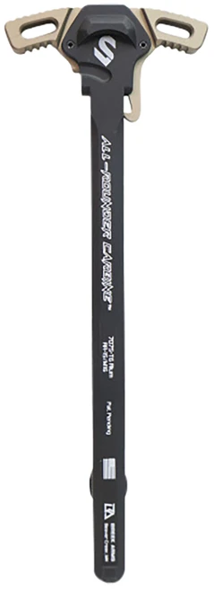 Lead & Steel Llc LSCHODEGRY Charging Handle  AR-15/M16 Gray Type 3 Hard Anodize 7075-T6 Aluminum