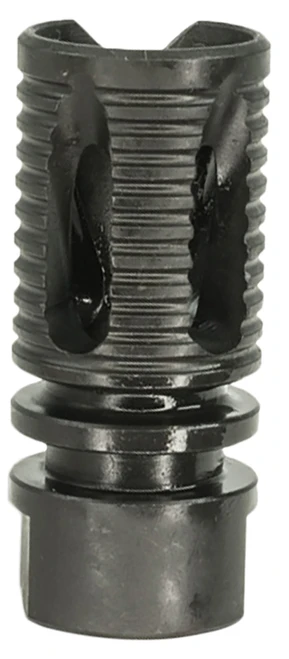 Lead & Steel Llc LSSAWFH12X28 Saw Style Flash Suppressor  1/2"-28 tpi Black 4140 Steel Closed Tine
