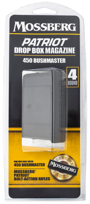 MOSSBERG & SONS INC Mossberg 95037 Drop Box Magazine Patriot 4rd 450 Bushmaster Bolt Action Black