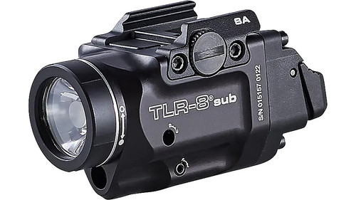 Streamlight TLR-8 SUB 500LM HELLCAT LT/LSR RAIL MOUNTED LIGHT|RED LASER