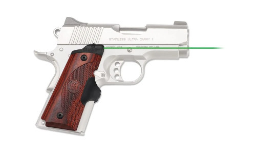 Crimson Trace LASERGRIP 1911 COMPACT WOOD LG-902G | GREEN LASER