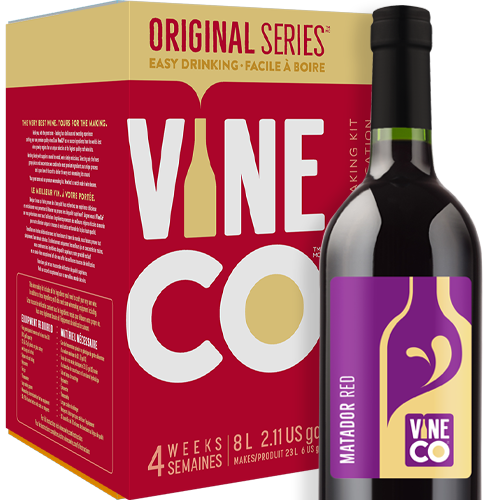 The VineCo Original Matador Red embodies the traditional Chilean red blend with juices of Merlot and Carmenere. With a medium-full body and heavy oak presence, this wine is replete with flavors of ripe berries and jammy spicy notes. A dry red blend with an alcohol level of 13% by volume. The Matador is one of the only VineCo kits to feature heavy toast oak chips. The unique heavy toast is not timid! Heavy toast oak is known to impart bold flavors of caramel, smoke and spice.