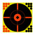 BIRCHWOOD CASEY (GSM) Birchwood Casey 34015 Shoot-N-C Reactive Target Self-Adhesive Paper Black/Yellow/Red 12" Bullseye BMW 5 Pack