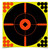 BIRCHWOOD CASEY (GSM) Birchwood Casey 34850 Shoot-N-C Reactive Target Self-Adhesive Paper Black/Yellow/Red 8" Bullseye BMW 50 Pack