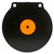BIRCHWOOD CASEY (GSM) Birchwood Casey 47615 World of Targets Double Hole 10" Pistol/Rifle Black/Orange AR500 Steel Circle w/Crosshair & Diamond 0.38" Thick Hanging