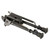 HARRIS ENGINEERING INC Harris Bipods LMS Swivel L Swivel Stud, 9-13", Black Steel/Aluminum, Notched Legs, Rubber Feet