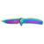 KERSHAW KNIVES/KAI USA Kershaw 2044RBW Outcome  2.80" Folding Drop Point Plain Polished Rainbow PVD 8Cr13MoV SS Blade, Polished Rainbow PVD Stainless Steel Handle