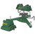 AOB/AMERICAN OUTDOOR BRND Caldwell 383640 Rock Front Shooting Rest Padded Rear Filled Canvas Bag Combo Grn