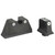 TRIJICON INC Trijicon 600649 Suppressor/Optic Height Sights  Green/Tritium White Outline Front Sight-Green/Tritium White Outline Rear Sight Glock 17/17L/19 Standard Frame