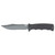SOG KNIVES (GSM OUTDOORS) S.O.G SOGM37NCP Seal Pup  4.75" Fixed Clip Point Part Serrated Powder Coated AUS-8A SS Blade Black w/Raised Diamond Pattern GRN Handle Includes Lanyard/Sheath