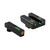 TRUGLO INC (GSM) TruGlo TG13GL1PC TFX Pro  Black | Green Tritium & Fiber Optic Orange Outline Front Sight Green Tritium & Fiber Optic Rear Sight