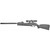 DAISY MANUFACTURING CO Gamo 611006875554 Swarm Whisper Gas Piston 22 Pellet 10rd Black Fluted/Rifled Barrel, Black Receiver Fixed All Weather Stock Scope 4x32mm
