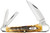 WR CASE & SONS CUTLERY CO Case 65347 Seahorse Whittler Seahorse Whittler Folding Coping/Pen/Wharncliffe Plain Mirror Polished Tru-Sharp SS Blade, Burnt Dark Amber 6.5 BoneStag Handle