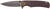 Browning 003220581 Buckmark  EDC Slim 3.13" Folding Drop Point Plain Black Stonewashed D2 Steel Blade, Bronze Stonewashed Polymer Handle