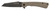 Browning 3220512 Branded Rock  EDC 3" Folding Wharncliffe Plain Black Stonewashed 7Cr17MoV SS Blade, Flat Dark Earth G10 Handle