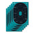 ALLEN COMPANY INC Girls With Guns 15283 Splash  Self-Adhesive Paper Black/Teal 12"x18" Oval 5 Pack
