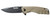 SMITHS (GSM) Smiths Products 50995 BattlePlan  3.35" Folding Drop Point Plain Black Stonewashed 400 SS Blade/ Desert Tan G10 Handle Includes Pocket Clip