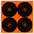 BIRCHWOOD CASEY (GSM) Birchwood Casey 36612 Big Burst Revealing Target Self-Adhesive Paper Black/Orange 6" Bullseye 12 Pack
