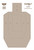 BIRCHWOOD CASEY (GSM) Birchwood Casey 37018 EZE-Scorer  IPSC Paper Hanging Universal 12" x 18" Tan 100 Per Pkg
