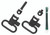 UNCLE MIKES/REVELYST Uncle Mike's 15312 Fore End Band Swivel Set Quick Detach 115 LRB Blued 1" Loop for Tube Magazine Leaver Action Rifles/ Carbines/ Mossberg 500 Shotguns