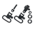UNCLE MIKES/REVELYST Uncle Mike's 15612 Magnum Swivel Set Quick Detach 115 MC Blued 1" Loop for Most Pump & Auto Shotguns