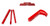 Cross Armory CRG4OKRD 3 Piece Kit  Extended Compatible w/Glock Gen4 Red Anodized Steel/Aluminum Pistol