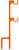 CHAMPION TARGETS/REVELYST Champion Targets 44915C Impact Steel Double Hanger Stake Rimfire Orange