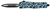 Templar Knife SMDT131 Gen II Maiden Teal Small 2.69" OTF Dagger Plain Black Oxide Stonewashed 440C SS Blade, 4.31" Teal Aluminum Handle, Glass Breaker