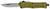 COBRA TEC KNIVES LLC CobraTec Knives SODCTK1SDNS CTK-1  Small 2.75" OTF Drop Point Plain D2 Steel Blade/OD Green Aluminum Handle Features Glass Breaker Includes Pocket Clip