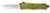 COBRA TEC KNIVES LLC CobraTec Knives SODCTK1SDS CTK-1 Small 2.75" OTF Drop Point Part Serrated D2 Steel Blade/OD Green Aluminum Handle Features Glass Breaker Includes Pocket Clip