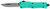 COBRA TEC KNIVES LLC CobraTec Knives STFCTK1SDNS CTK-1  Small 2.75" OTF Drop Point Plain D2 Steel Blade/Tiffany Blue Aluminum Handle Features Glass Breaker Includes Pocket Clip