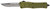COBRA TEC KNIVES LLC CobraTec Knives MODCTK1MDS CTK-1  Medium 3" OTF Drop Point Part Serrated D2 Steel Blade/OD Green Aluminum Handle Features Glass Breaker Includes Pocket Clip