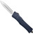 COBRA TEC KNIVES LLC CobraTec Knives LNYCTK1DAGNS CTK-1  Large 3.75" OTF Dagger Plain D2 Steel Blade/NYPD Blue Aluminum Handle Features Glass Breaker Includes Pocket Clip