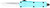 COBRA TEC KNIVES LLC CobraTec Knives STBFS3DNS FS-3  Small 2.75" OTF Drop Point Plain D2 Steel Blade, 4.25" Mint Blue Aluminum Alloy Handle
