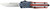 COBRA TEC KNIVES LLC CobraTec Knives MCUSAFS3DNS FS-3 American Flag Medium 3" OTF Drop Point Plain Satin D2 Steel Blade, 5" US Flag Aluminum Cerakoted Handle