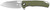 COBRA TEC KNIVES LLC CobraTec Knives CTCLNHRBLK Wolverine  3.12" OTF Drop Point Plain Satin TiCN D2 Steel Blade, 4.25" Green Textured G10 Handle