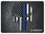 TEKMAT (GSM) TekMat TEKR20PUNISHER  Ultra 20 Cleaning Mat Black/White/Blue Rubber 15"x20" Blue Line Punisher Skull