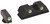 AMERIGLO LLC AmeriGlo GL119 Classic Tritium Sight Set for Glock  Green Tritium White Outline Front Sight-Green Tritium White Outline Rear Sight