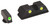 AMERIGLO LLC AmeriGlo GL121 Classic Tritium Sight Set for Glock  Green Tritium White Outline Front Sight-Yellow Tritium White Outline Rear Sight