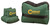 AOB/AMERICAN OUTDOOR BRND Caldwell 939333 DeadShot Shooting Bag Combo Prefilled Dark Green 600D Polyester Includes Front and Rear Bags