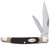 AOB/AMERICAN OUTDOOR BRND Old Timer 1179231 Middleman Jack 2.50" 1.70" Folding Clip/Sheepsfoot Plain Stainless Steel Blade Black/Tan Sawcut Bone Handle