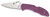 SPYDERCO INC (SKA) Spyderco CLLFPPR Delica 4 Lightweight 2.88" Folding Drop Point Plain VG-10 SS Blade Purple Bi-Directional Texturing FRN Handle Includes Pocket Clip