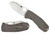 SPYDERCO INC (SKA) Spyderco C158TIP2 Techno 2  2.52" Folding Sheepsfoot Plain CTS XHP Steel Blade/Matte Stonewashed Titanium Handle Includes Pocket Clip