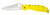 SPYDERCO INC (SKA) Spyderco C258PYL Stretch 2 XL Lightweight 3.95" Folding Plain Stonewashed H2 Steel Blade, Yellow Bi-Directional Texturing FRN Handle