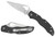 SPYDERCO INC (SKA) Spyderco BY01GPS2 Harrier 2  3.39" Folding Drop Point Part Serrated Stonewashed 8Cr13MoV SS Blade, Black Textured G10 Handle, Includes Pocket Clip