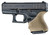 HOGUE COMBAT GRIPS INC Hogue 18603 HandAll Beavertail Grip Sleeve Compatible w/Glock 26/27 Textured Flat Dark Earth Rubber